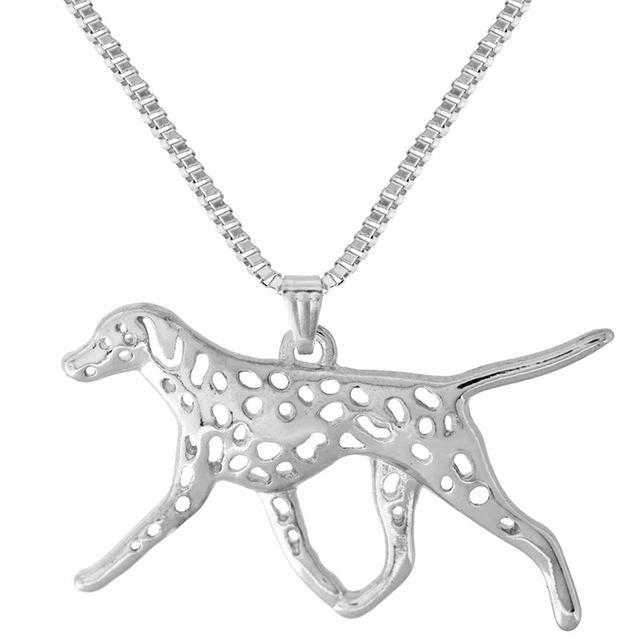 Dog Pendant Necklace - Dalmatian Walking - Necklaces from . at DoggyTopia
