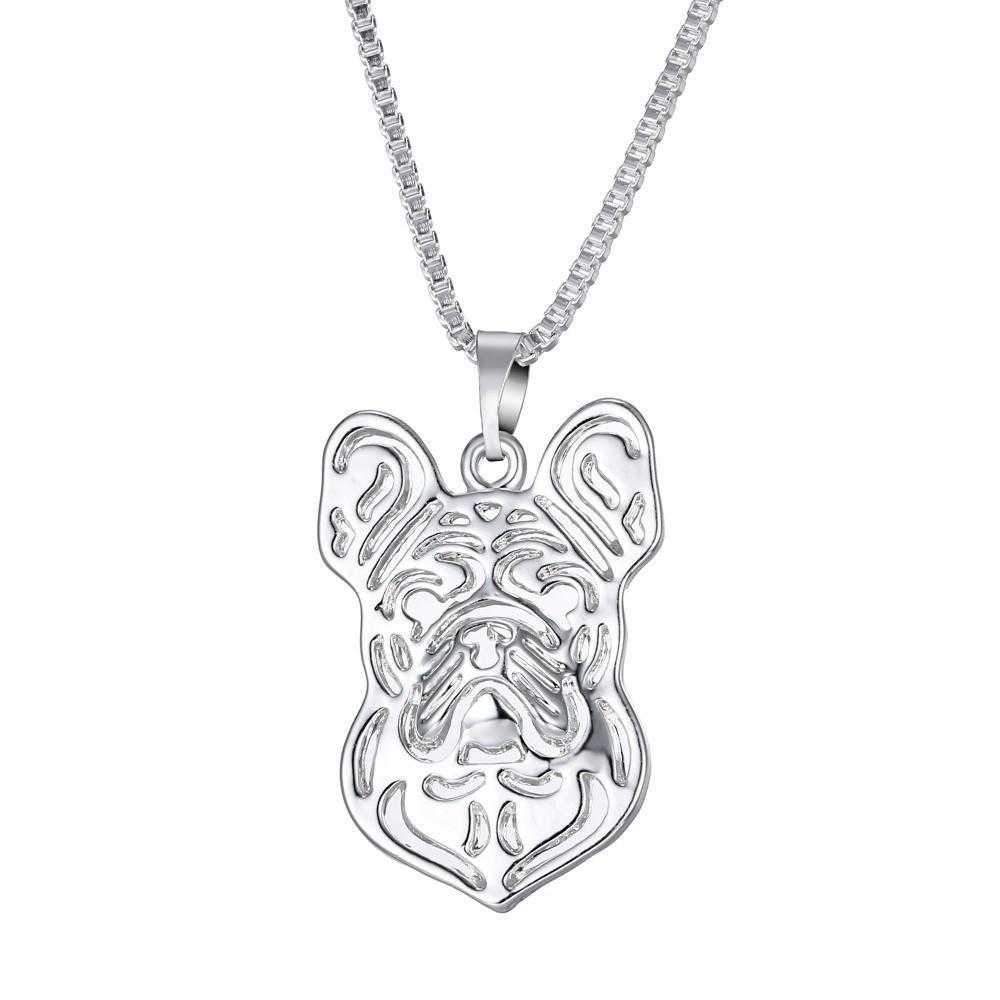 Dog Pendant Necklace - French Bulldog - Necklaces from . at DoggyTopia