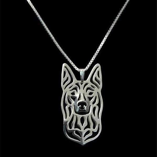 Dog Pendant Necklace - Kelpie - Necklaces from . at DoggyTopia