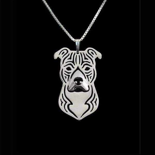 Dog Pendant Necklace - Staffy - Necklaces from . at DoggyTopia