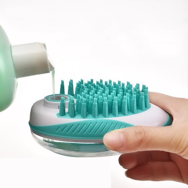 Dog Shampoo Massage Brush - Brushes from . at DoggyTopia