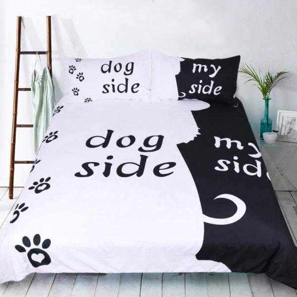 Dog Side, My Side Quilt Cover Set - Human Bedding from Sale at DoggyTopia
