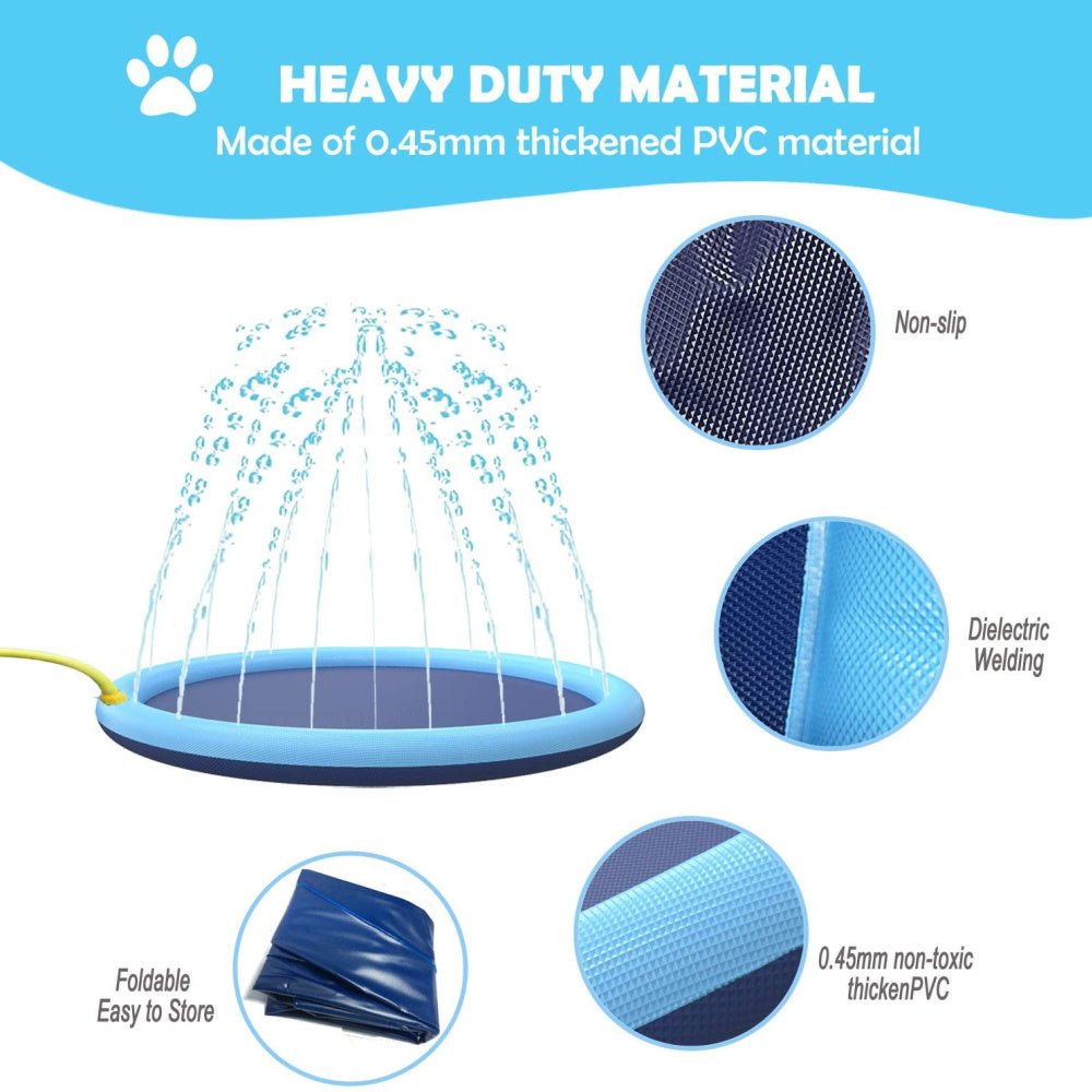Dog Sprinkler Splash Mat - Splash Mat from . at DoggyTopia