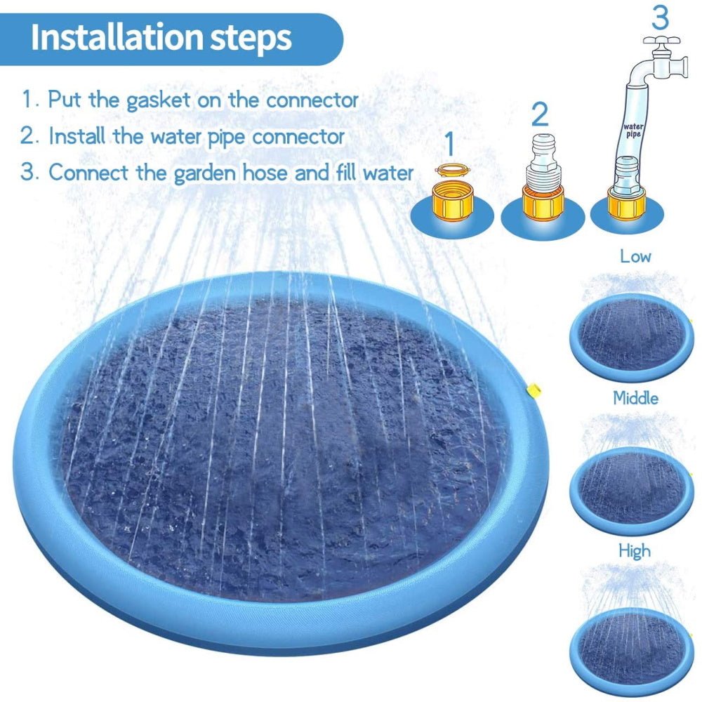 Dog Sprinkler Splash Mat - Splash Mat from . at DoggyTopia