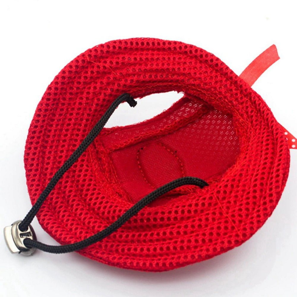 Full Brim Dog Sun Hat Red - Dog Sun Hat from . at DoggyTopia