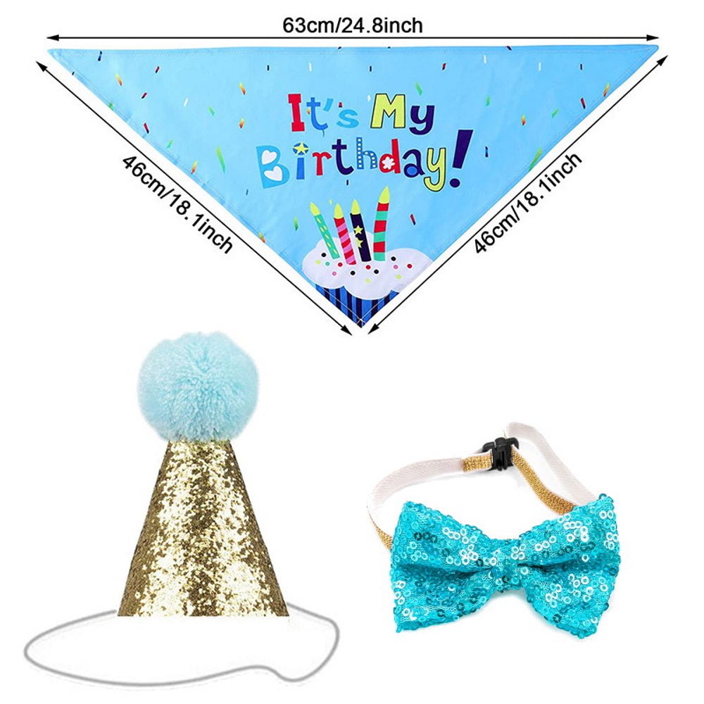 Happy Birthday Celebration Pack - Blue - Party Supplies from . at DoggyTopia