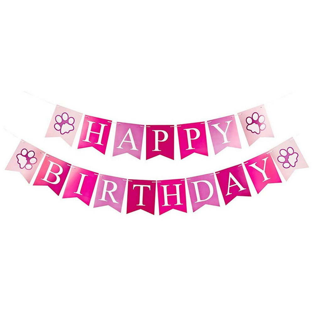 Happy Birthday Celebration Pack - Pink - Party Supplies from . at DoggyTopia