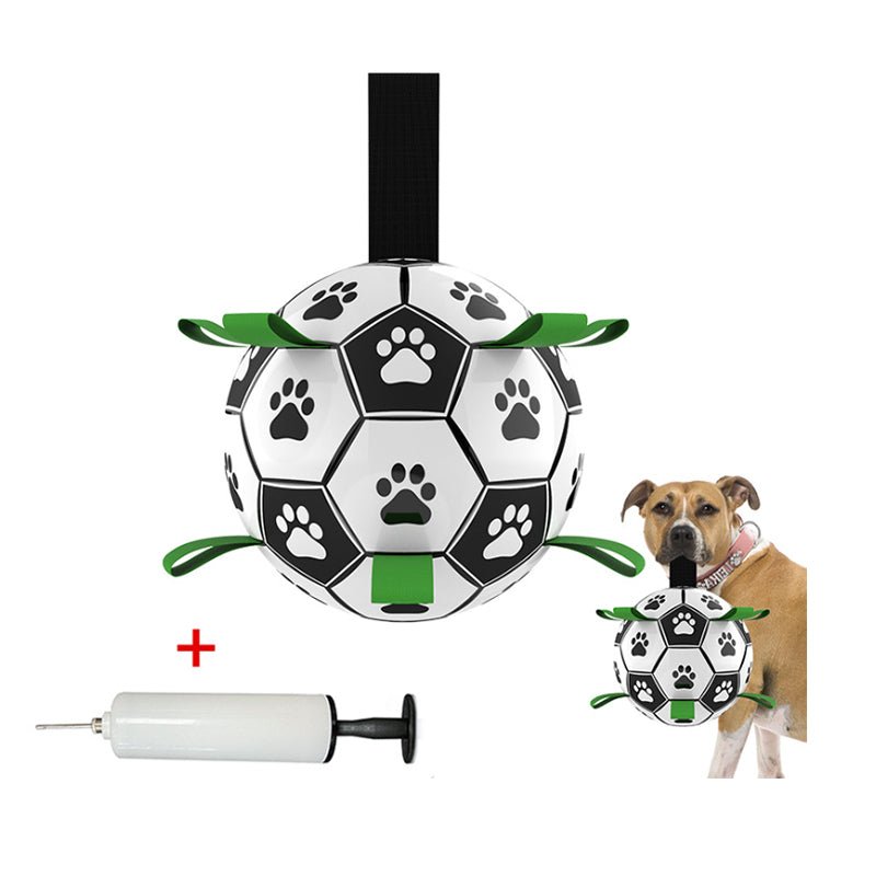 Interactive Dog Soccer Ball With Grab Tabs - Interactive Toys from . at DoggyTopia