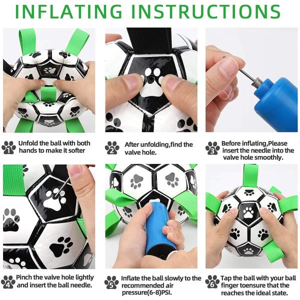 Interactive Dog Soccer Ball With Grab Tabs - Interactive Toys from . at DoggyTopia