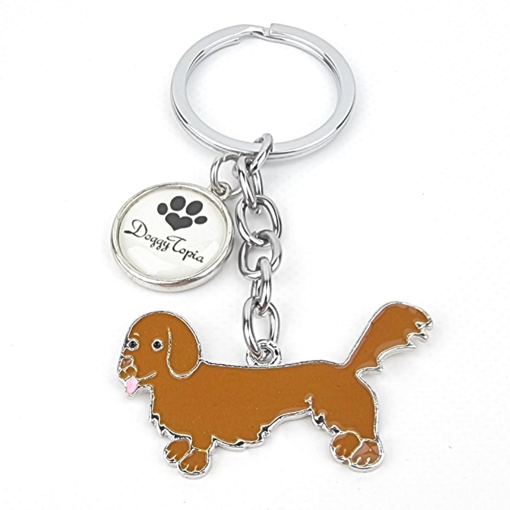 Key Ring Dachshund Long Hair - Key Rings from Sale at DoggyTopia