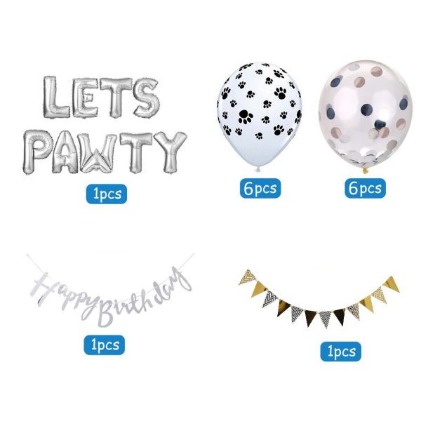 Lets Pawty Party Pack - Pink (34pcs) - Party Balloons from . at DoggyTopia