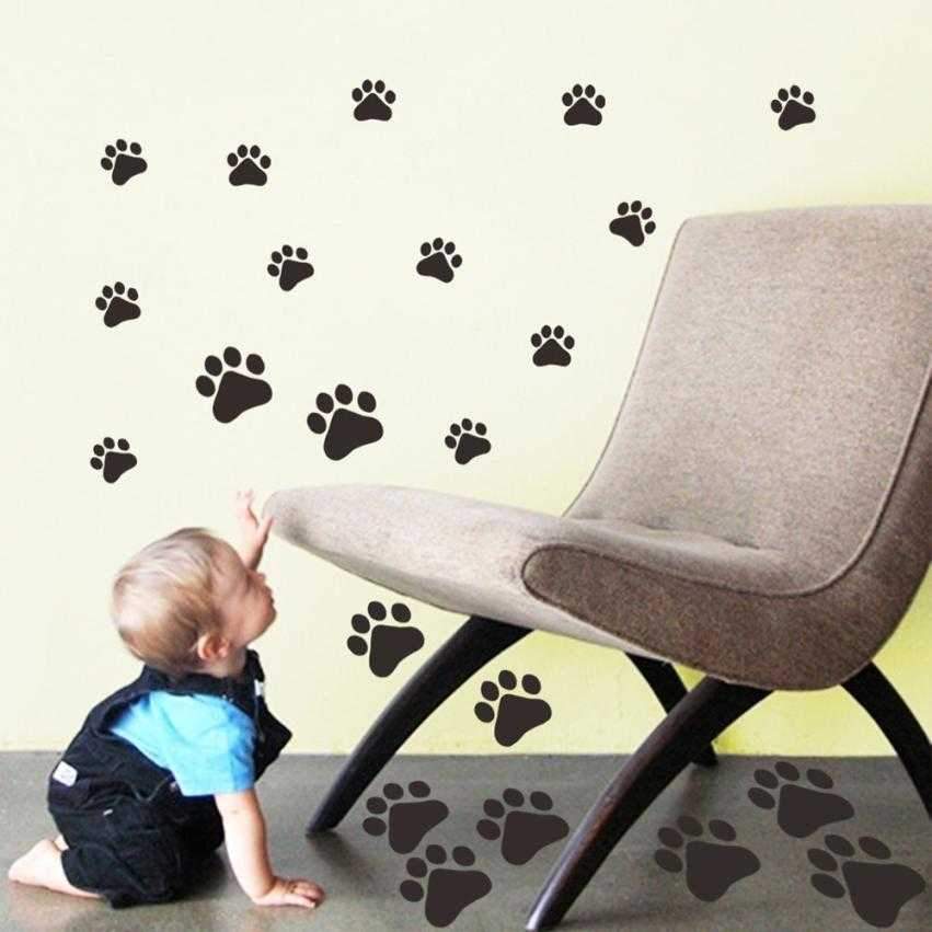 Paw Prints Vinyl Wall Decals - Decals from . at DoggyTopia