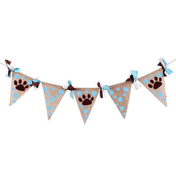 Paws & Polka Dots Banner - Party Banners from . at DoggyTopia