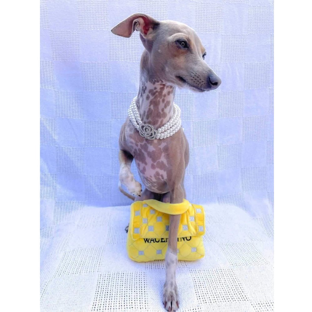 Pearl & Rose Diamante Dog Necklace - Dog Necklaces from . at DoggyTopia