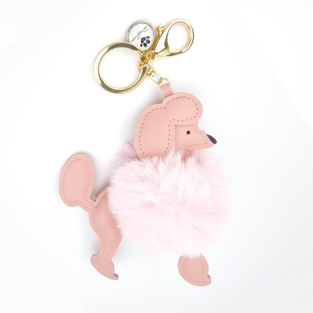 Poodle Pom Pom Key Ring - Key Rings from . at DoggyTopia