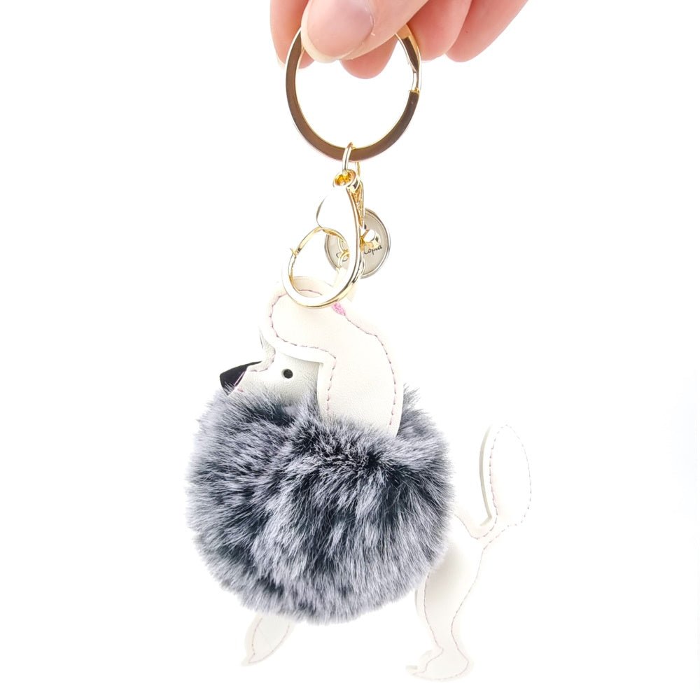Poodle Pom Pom Key Ring - Key Rings from . at DoggyTopia