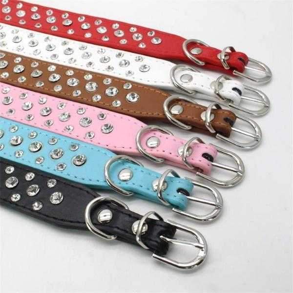 Rhinestone studded Dog Collar - Collars - Bling from . at DoggyTopia