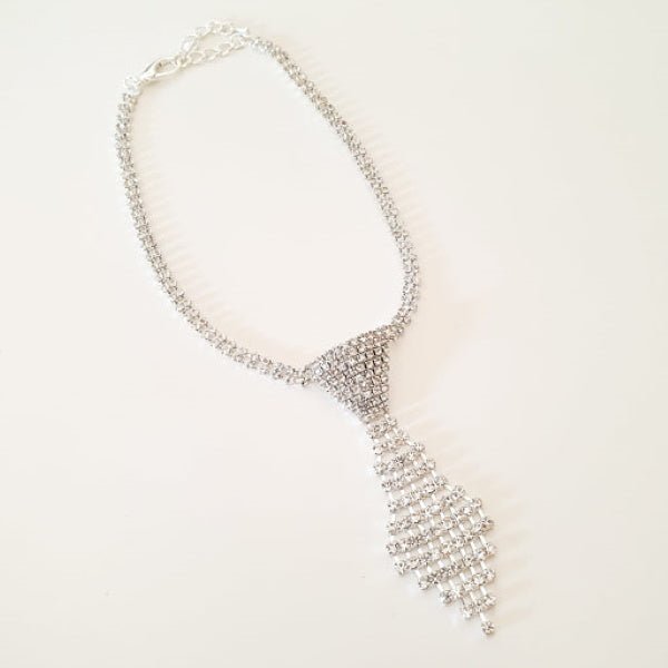 Rhinestone Tie Dog Necklace - Dog Necklaces from . at DoggyTopia