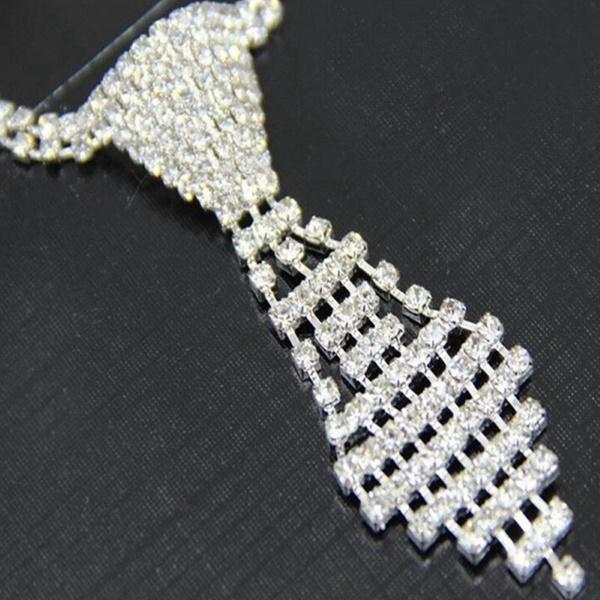 Rhinestone Tie Dog Necklace - Dog Necklaces from . at DoggyTopia