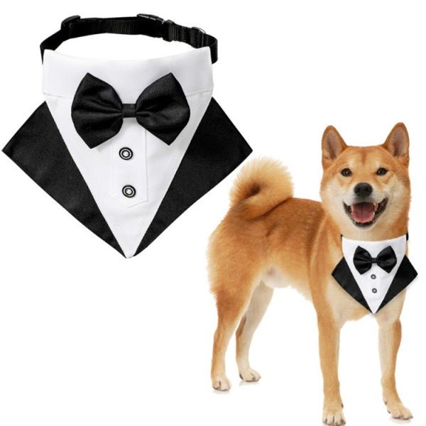 Tuxedo Dog Bandana - Black - Tuxedo Bandanas from . at DoggyTopia