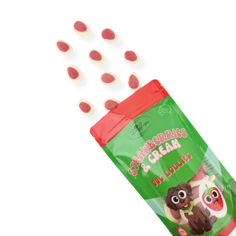 Strawberries & Cream Dog Lollies