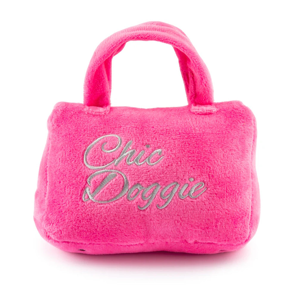 Pink Barkin Bag - With Scarf Dog Toy