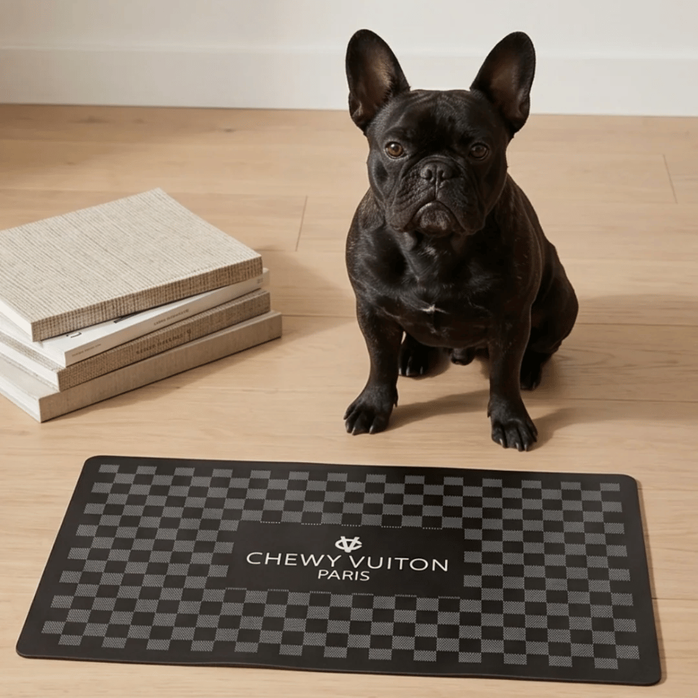 Black Checker Chewy Vuiton Placemat