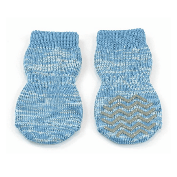 Bubblegum Blue Dog Socks