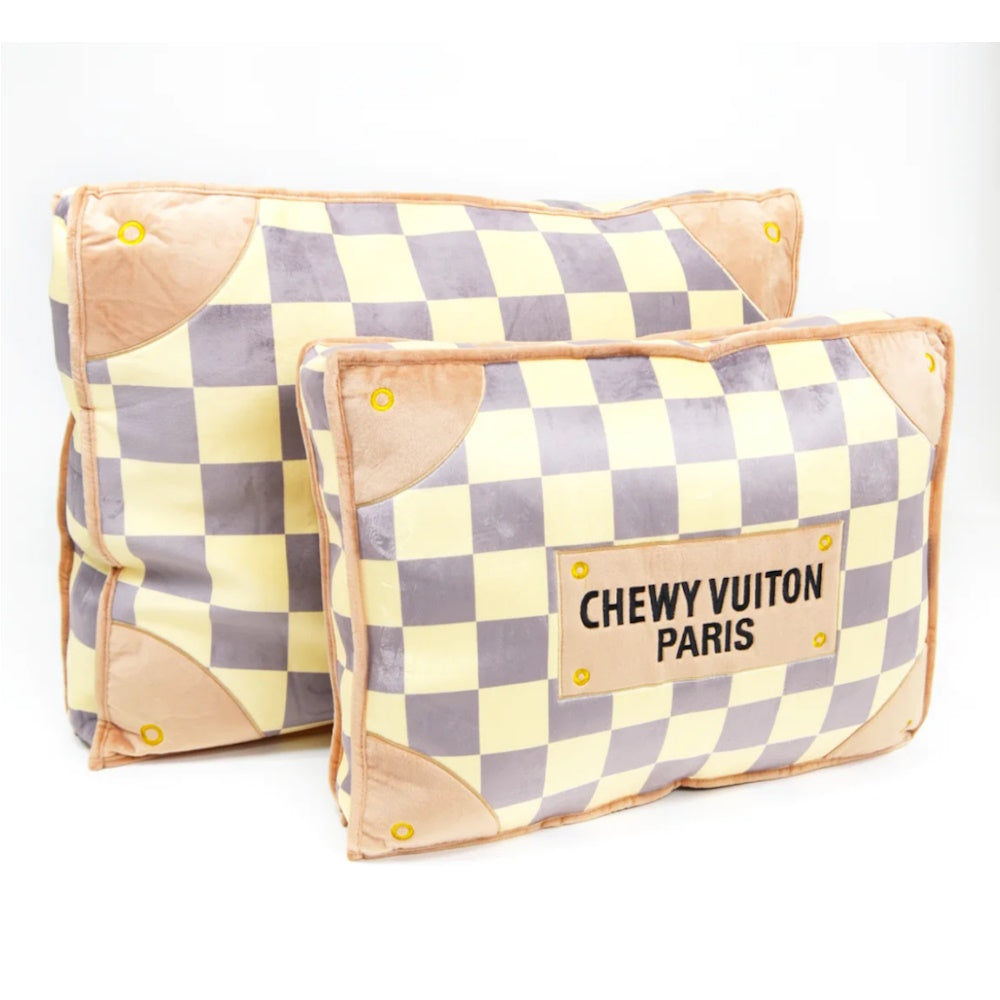 Checker Chewy Vuiton Dog Bed