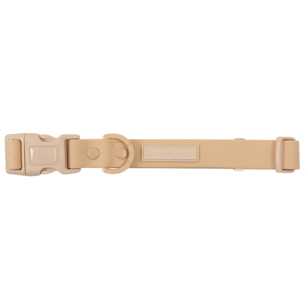 Big & Little Dogs Waterproof Dog Collar - Beige