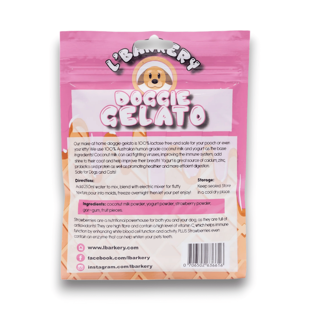 L'Barkery Doggie Gelato - Strawberry & Cream
