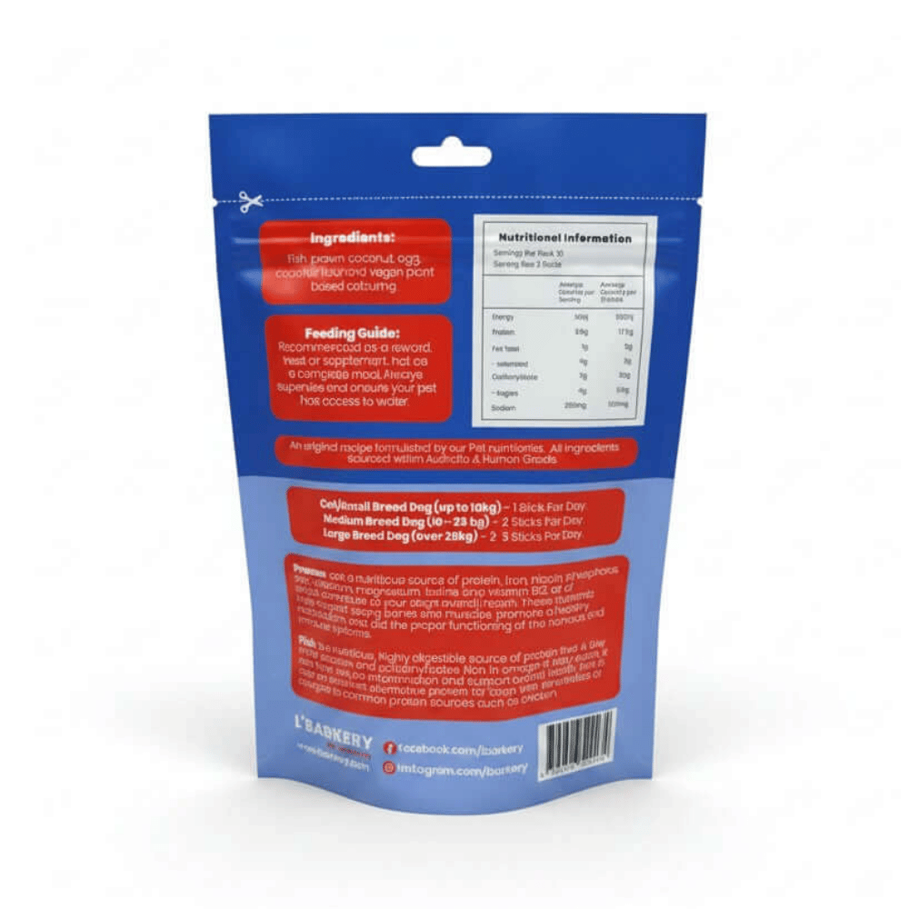 L'Barkery Fish n Prawn Sticks 20 Pack