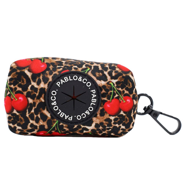 Pablo & Co Leopard Cherries Poop Bag Holder