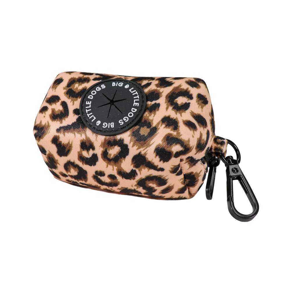 Big & Little Dogs Poop Bag Holder: Luxurious Leopard