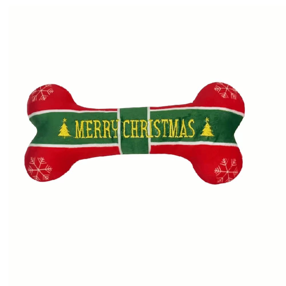 Merry Christmas Gift Plush Bone Dog Toy