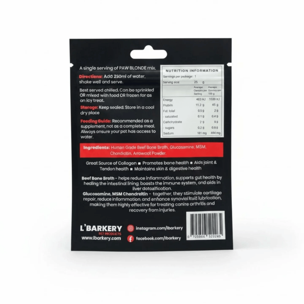 L'Barkery Paw Blonde Doggie Beer Sachet