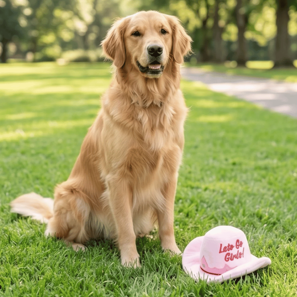 Pink Cowgirl Hat Dog Toy