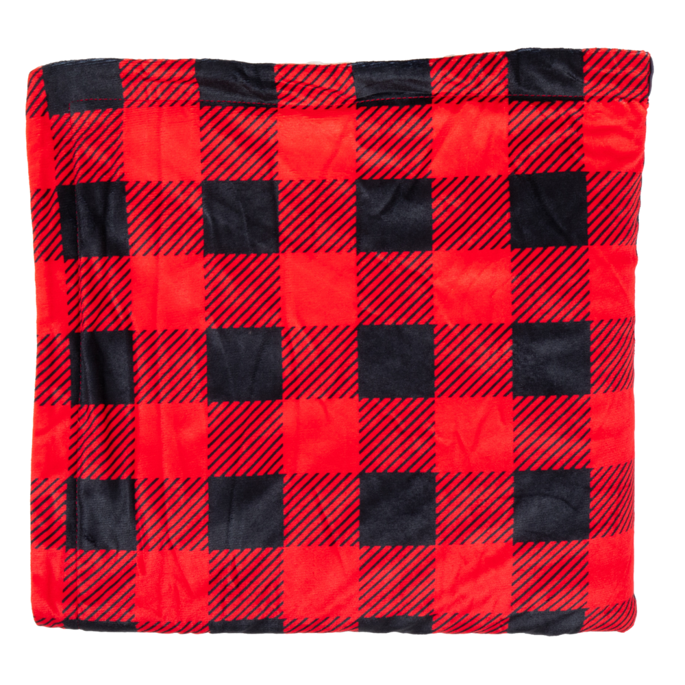 Big & Little Dogs Plaid To The Bone Plush Pet Blanket