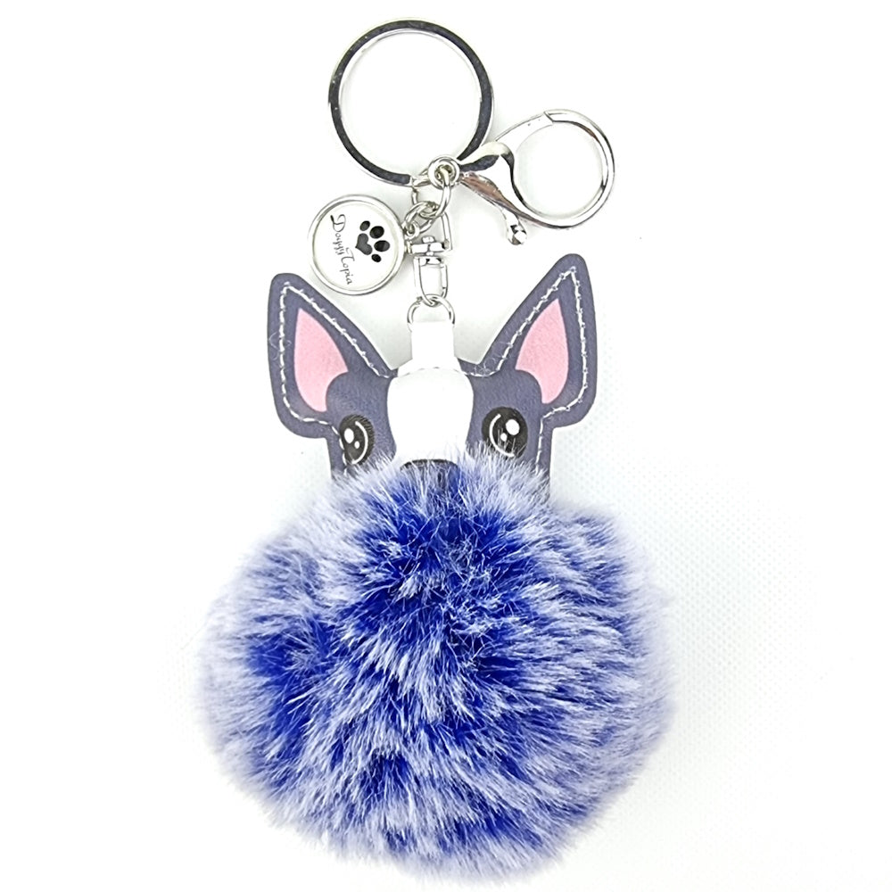 French Bulldog Pom Pom Key Ring