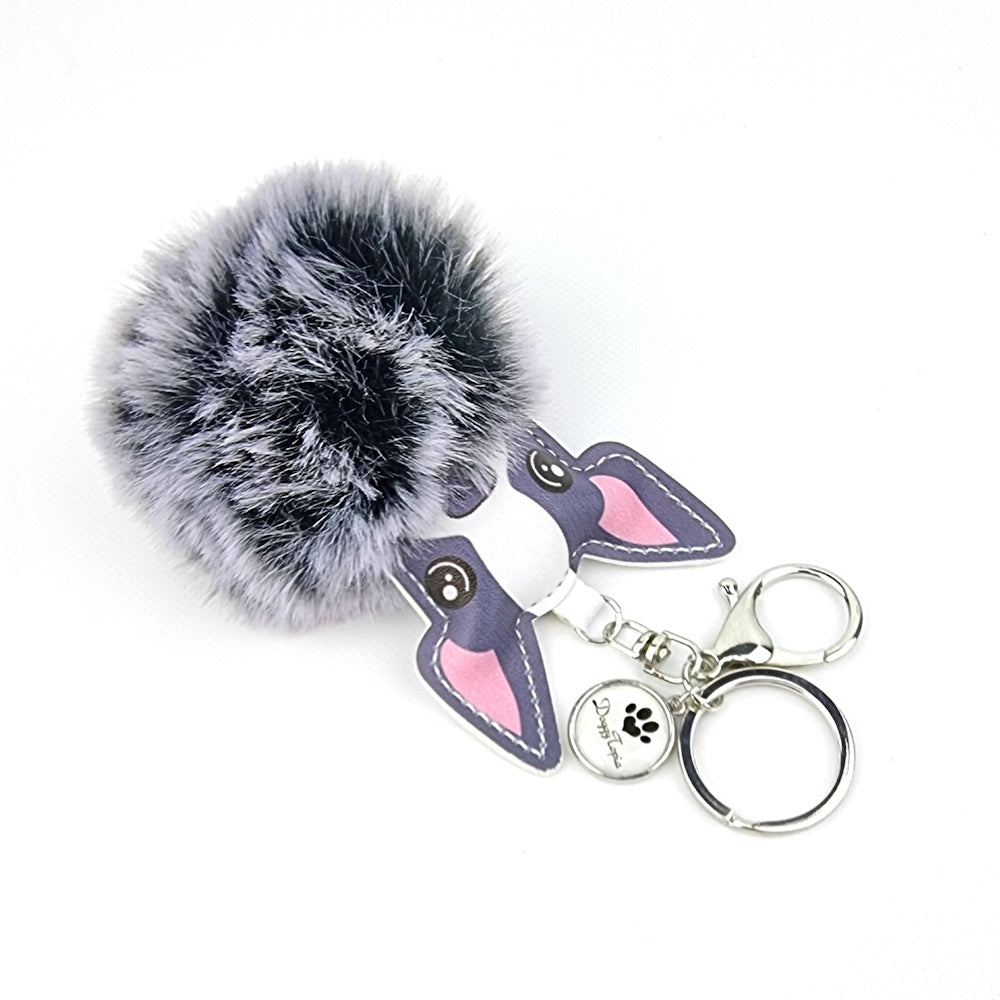 French Bulldog Pom Pom Key Ring