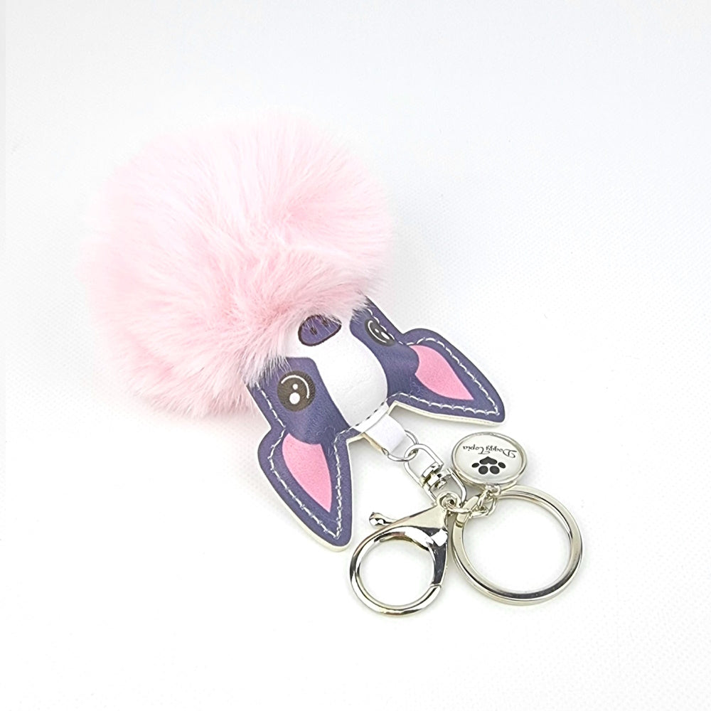 French Bulldog Pom Pom Key Ring