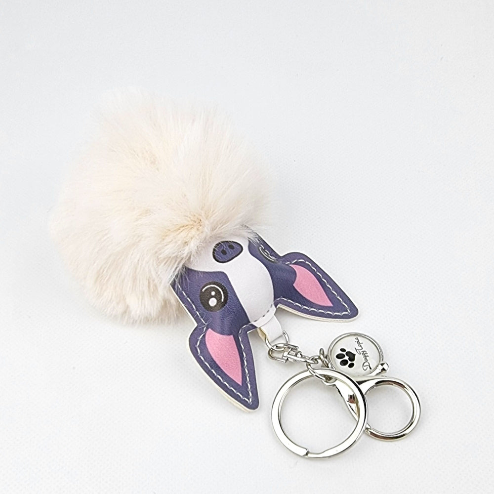 French Bulldog Pom Pom Key Ring