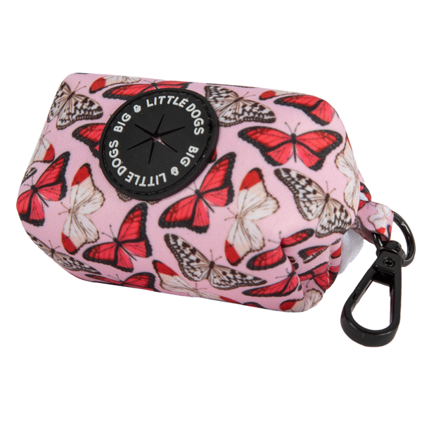 Big & Little Dogs Poop Bag Holder: Pretty Lil Butterfly