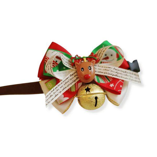 Reindeer Bow Knot Christmas Collar