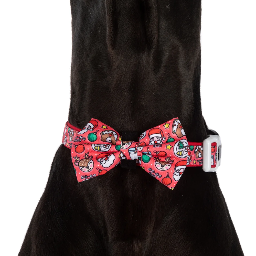 Big & Little Dogs Santa's Cookies Collar & Bow Tie