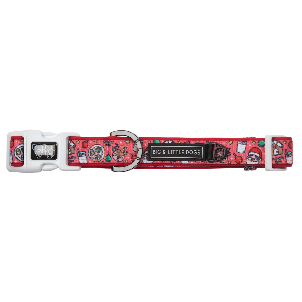 Big & Little Dogs Santa's Cookies Collar & Bow Tie