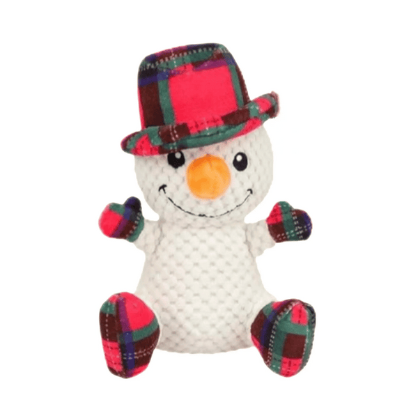 Snowman Plush Plaid Dog Toy