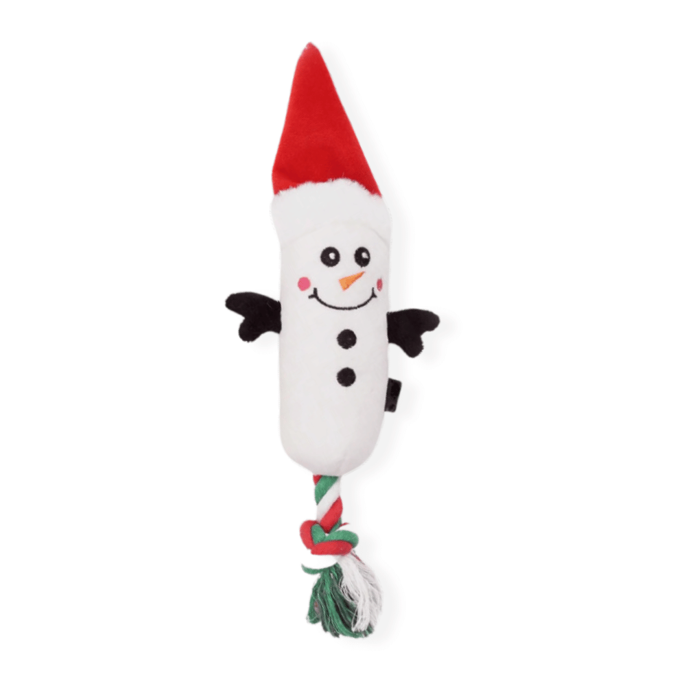 Snowman Rope Tug Dog Toy