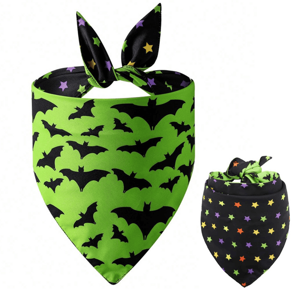 Starry Bats Reversible Dog Bandana