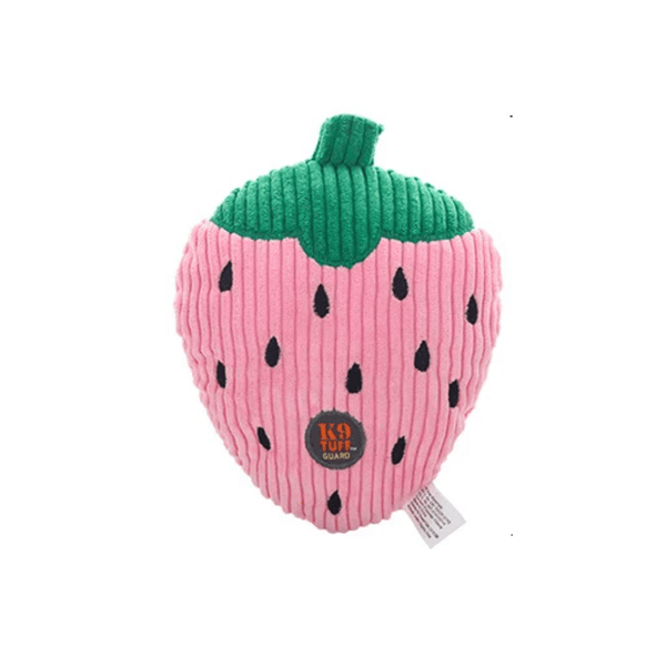 Strawberry Plush Squeaker Dog Toy